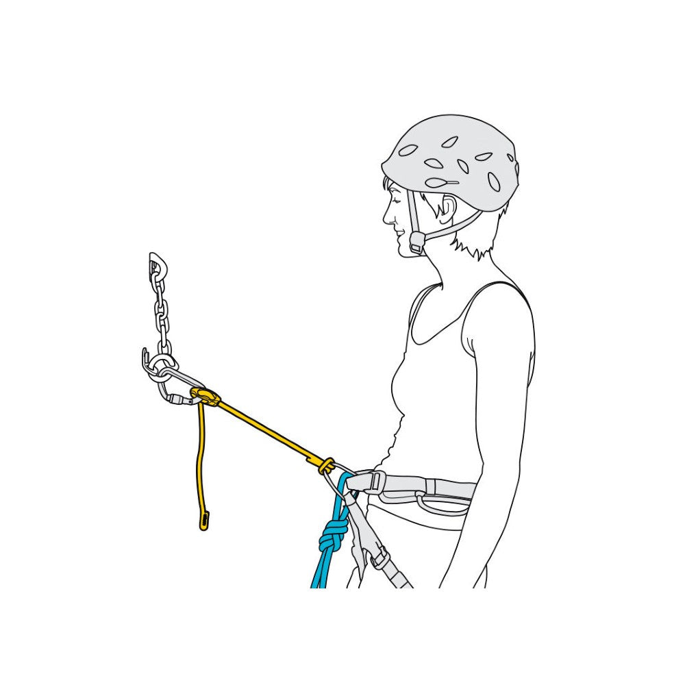 Petzl Connect Adjustable Safety Lanyard - Blue - for Rock Climbing, Construction & Fall Protection - ANSI/OSHA Compliant - Durable & Lightweight