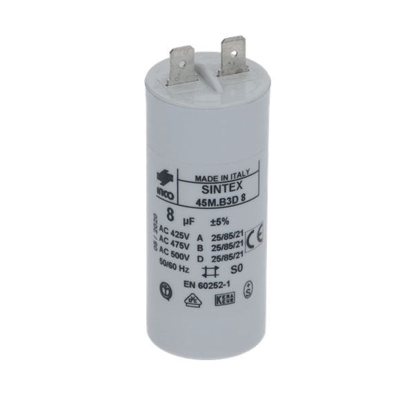 Eureka 8µF Motor Start Capacitor - Replacement for HVAC, Pumps & Compressors - High Performance Electric Motor Starter Capacitor for Home & Industrial Use
