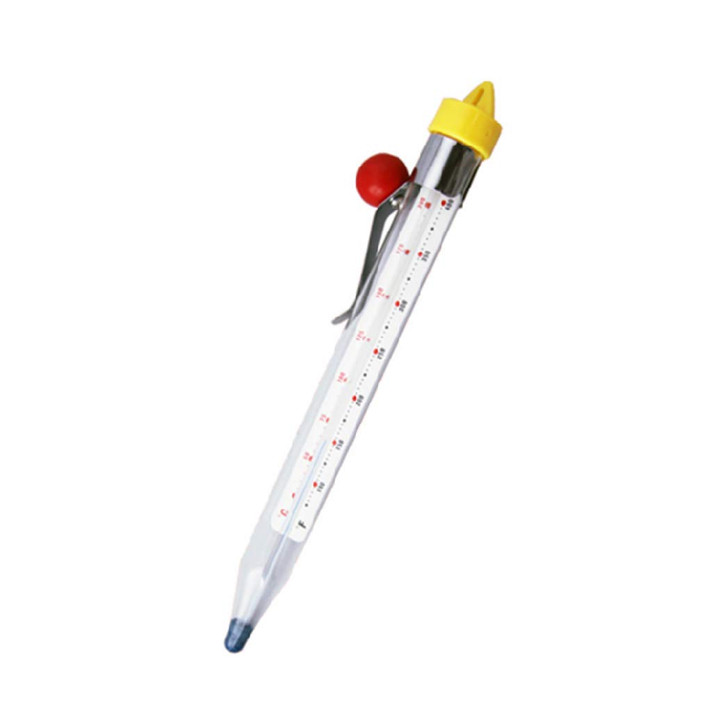 **Premium Candy Thermometer for Cooking & Baking - Accurate Sugar & Jam Temperature Tool - White & Transparent Kitchen Thermometer - Perfect for Candy Making, Baking, and Home Brewing**