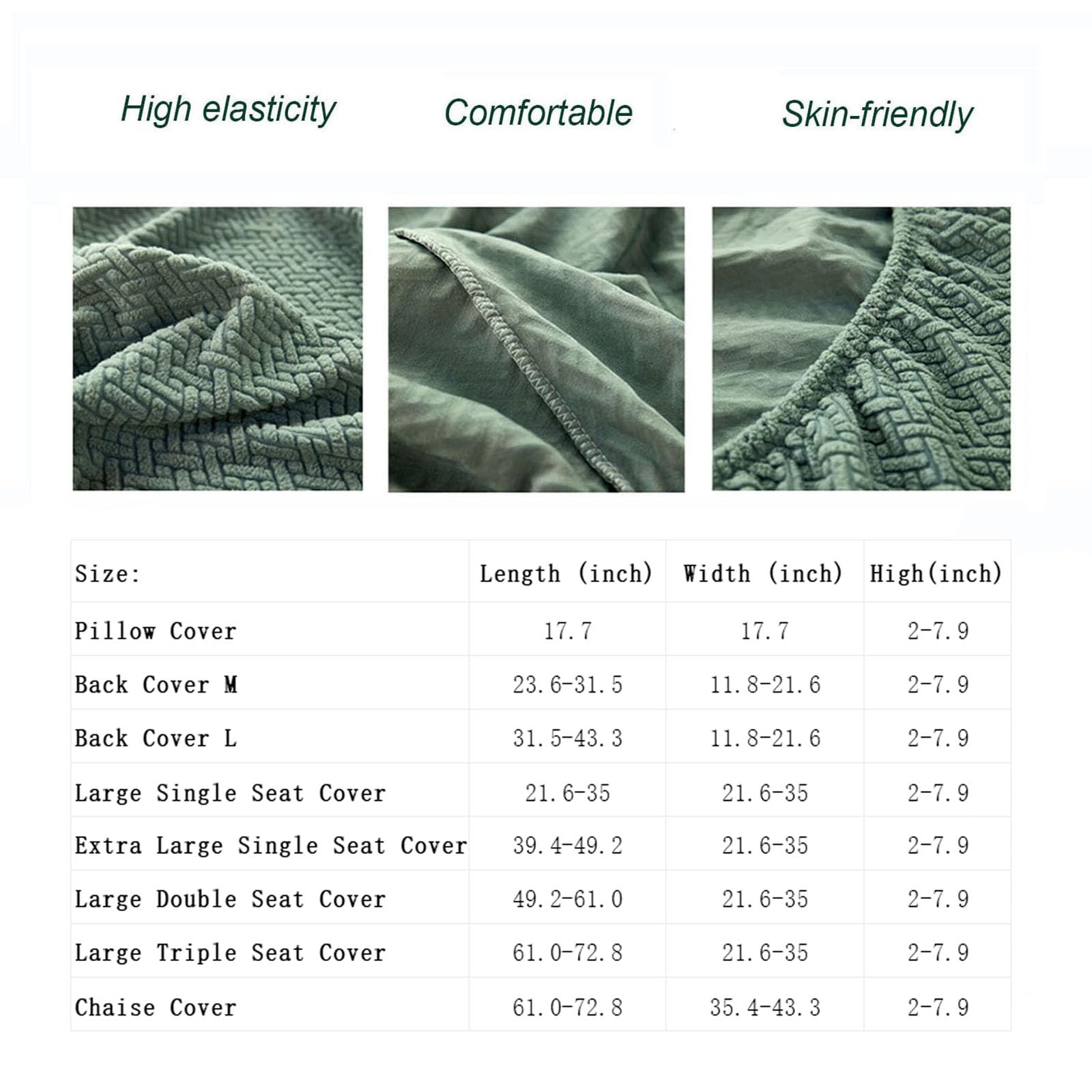 Stretchable Sofa Covers for Sectional Couches - Washable, Durable & Comfortable Dark Grey Large Single Seat Protector - Perfect for Pets, Kids & Everyday Use