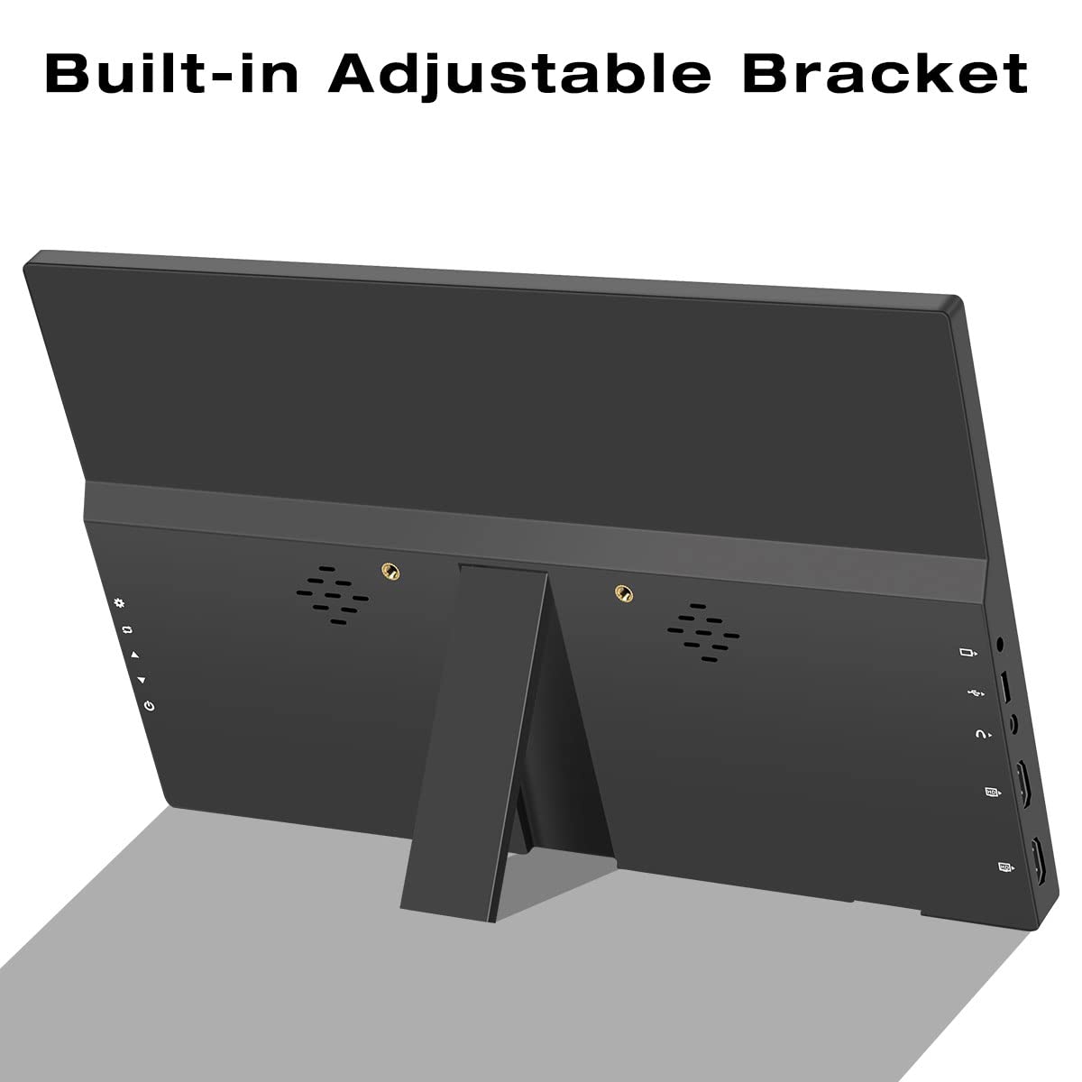 Prechen 11.6 Inch Portable Monitor - 1366x768 HD Screen with HDMI & USB-C - Compatible with PS3/PS4/Raspberry Pi - Dual Built-in Speakers & Adjustable Kickstand - Perfect for Gaming, Work & Travel