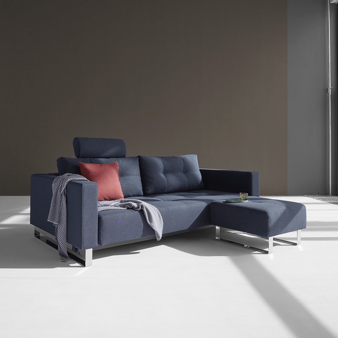 Cassius Deluxe Queen Sofa - Modern Upholstered Living Room Furniture for Small Spaces, Apartments & Home Theater Seating