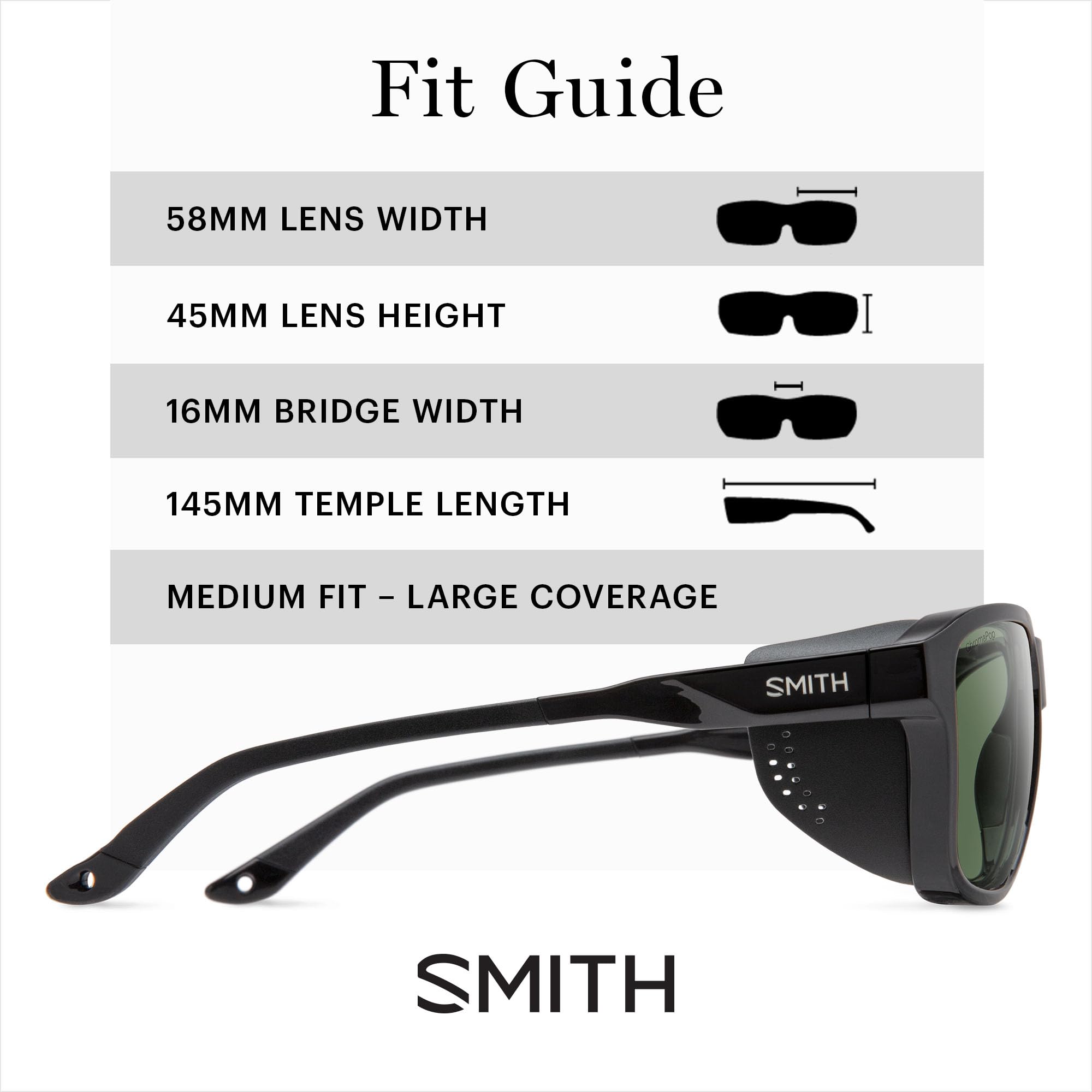 SMITH Embark Polarized Sports Sunglasses with ChromaPop Lens Technology - UV Protection for Men & Women - Removable Side Shields for Cycling, Running & Outdoor Activities