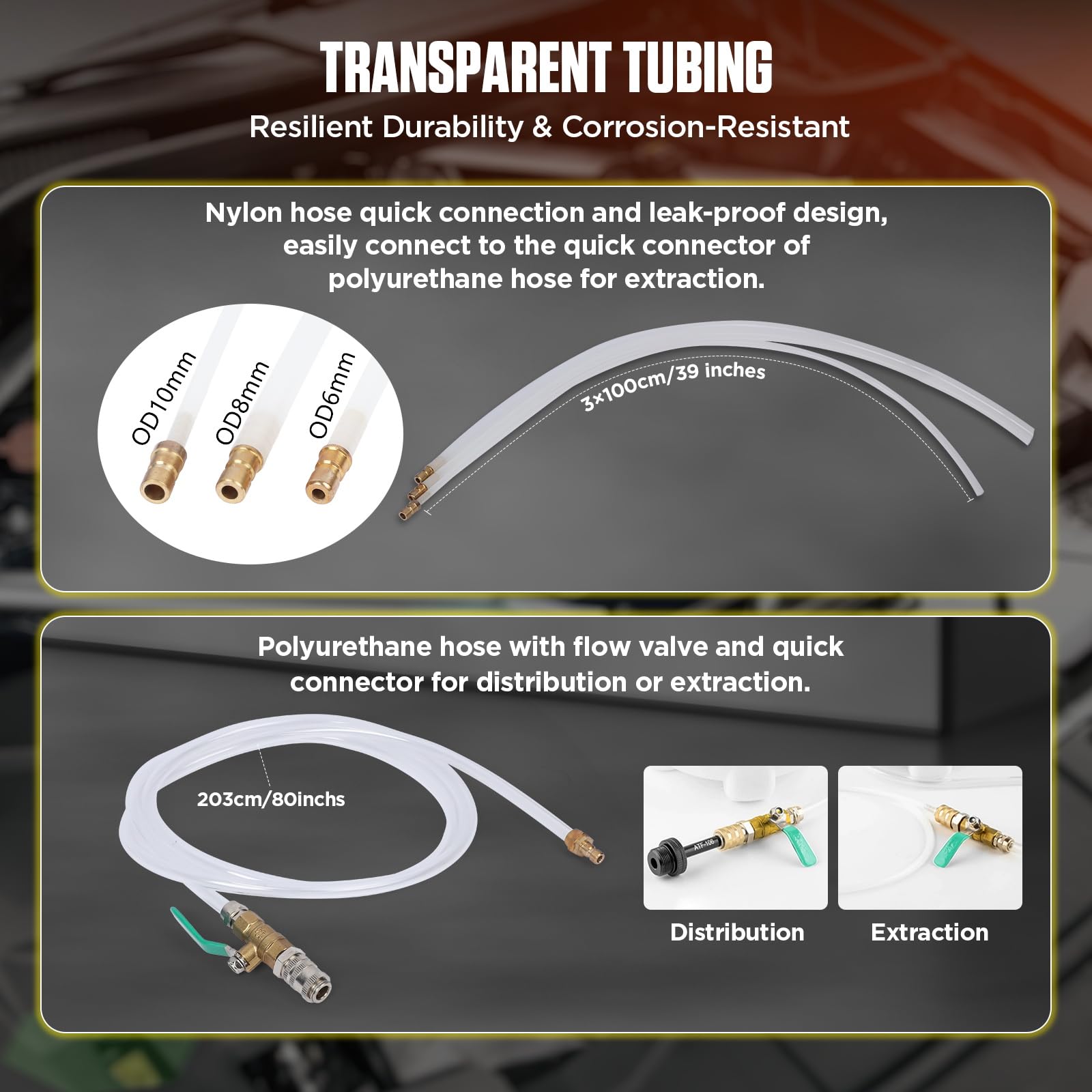 8L Transmission Fluid Transfer Pump Kit with 26PCS ATF Adapters - Automatic Oil Extractor & Dispenser for ATF Refill - Perfect for DIY Car Maintenance & Professional Garage Use
