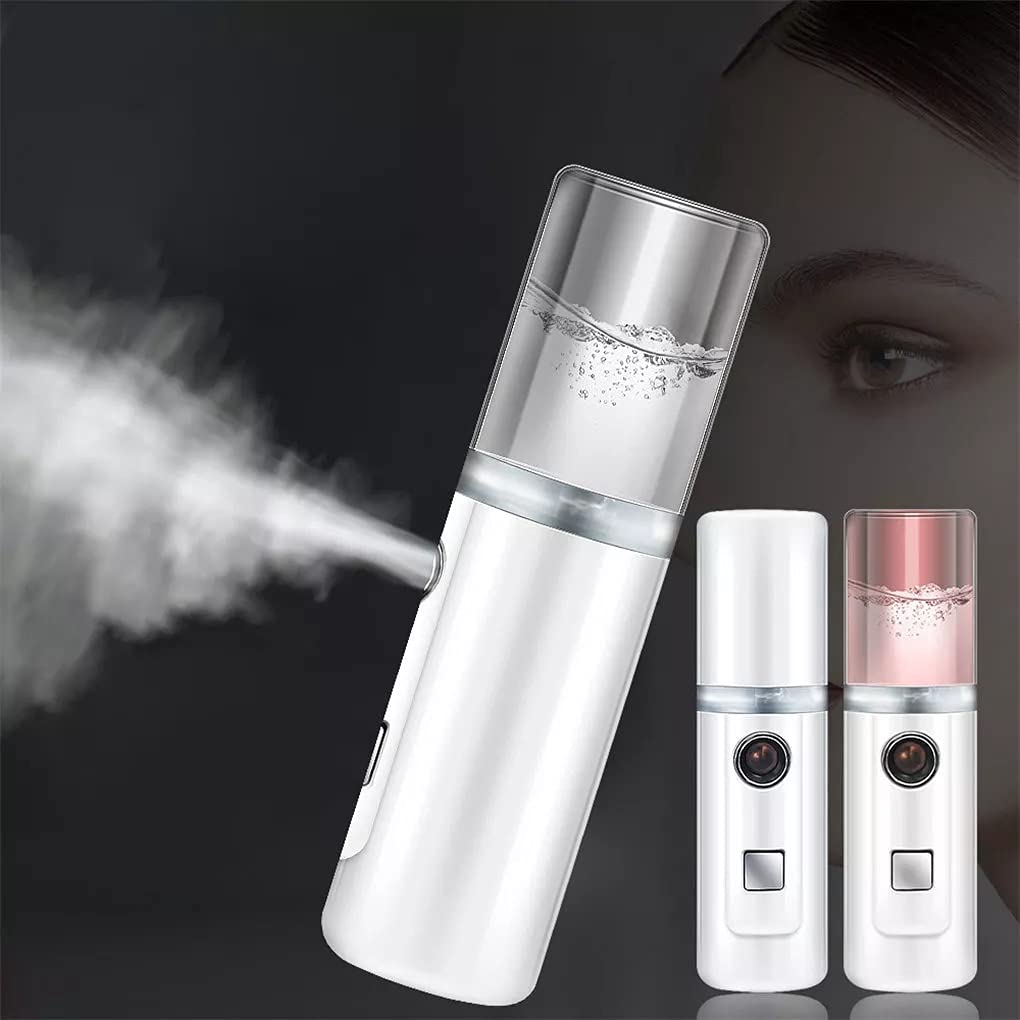 Rechargeable USB Facial Humidifier - Portable Mist Sprayer & Nebulizer for Skin Moisturizing & Beauty Care | Perfect for Home, Office & Travel Use