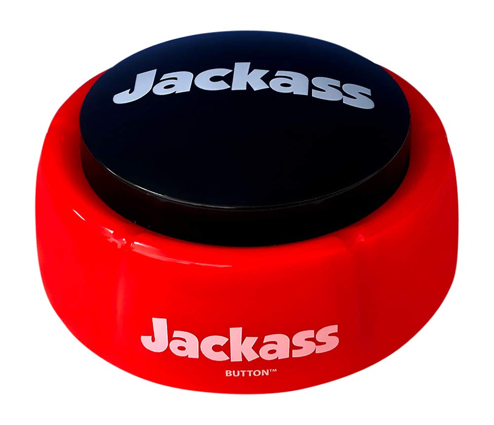 Jackass Button - Funny Talking Button with 10 Hilarious Sayings | Novelty Prank Toy for Parties & Gifts | Perfect for Office Pranks, Gag Gifts & Comedy Shows