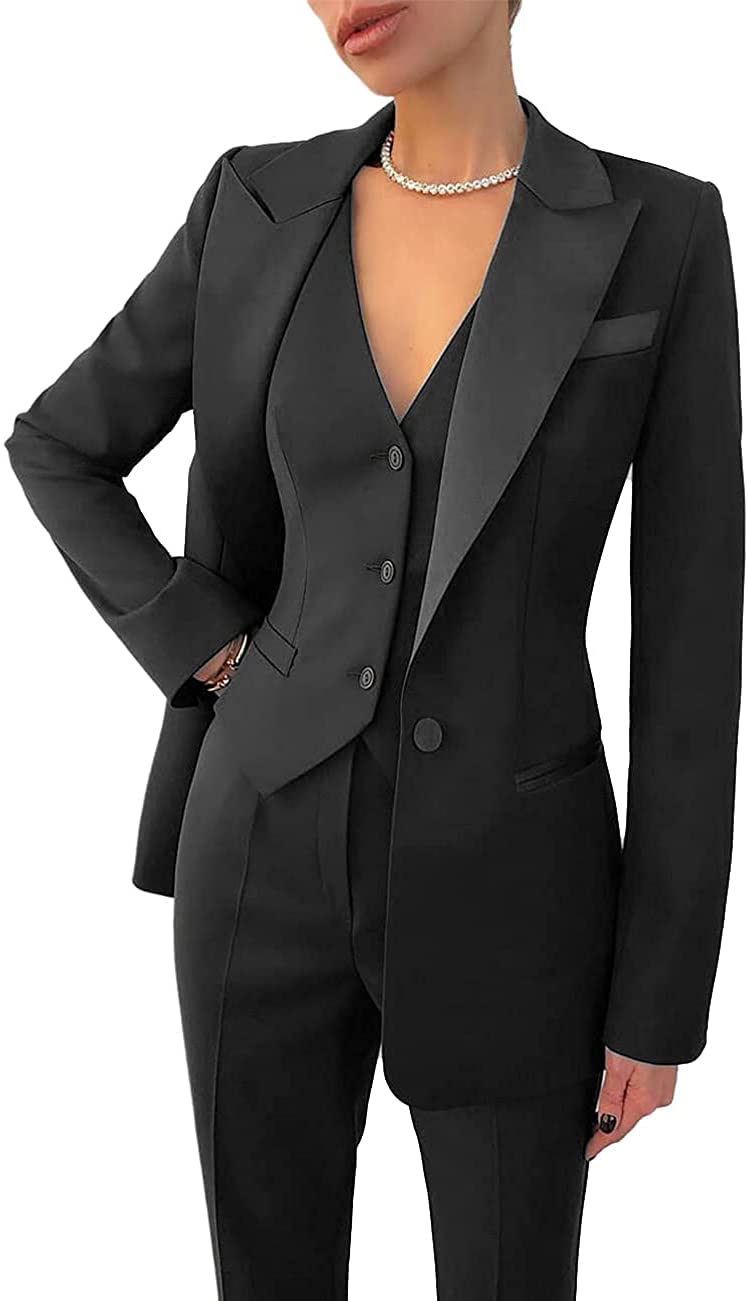 Women's 3-Piece Office Suit Set - Slim Fit Formal Blazer, Pants & Skirt for Business Professional Workwear | Perfect for Corporate Meetings, Job Interviews & Office Events