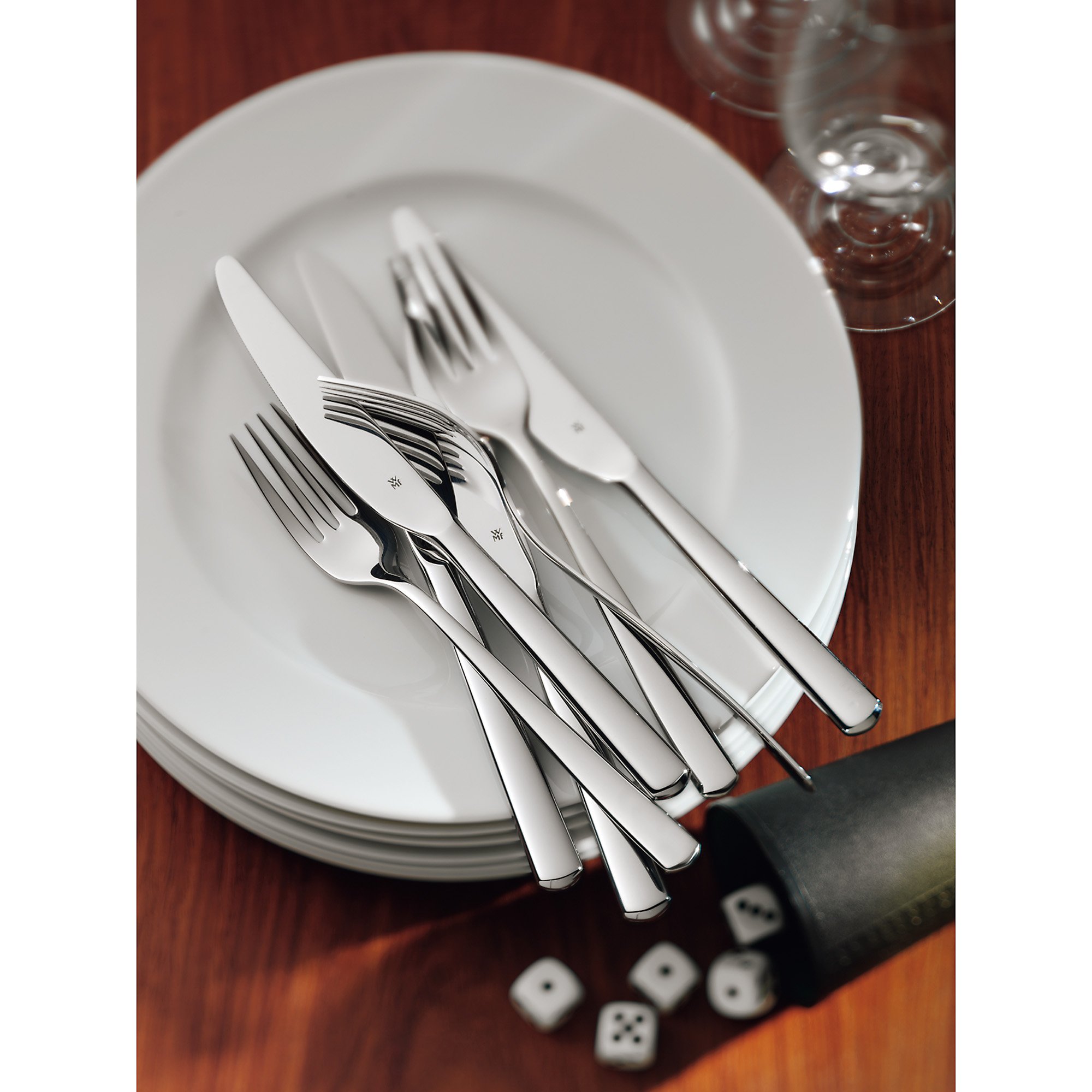 WMF Dallas 30-Piece Stainless Steel Cutlery Set - Knife Fork Spoon Set for Everyday Dining, Dinner Parties & Kitchen Essentials