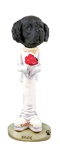 Conversation Concepts Newfoundland Bride Doogie Collectible Figurine - Handcrafted Resin Dog Statue for Home Decor, Wedding Gift & Collectors
