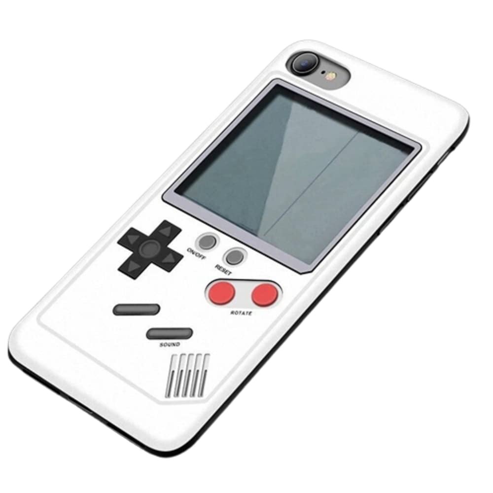 Retro Gameboy Phone Case for iPhone 13 Pro - Classic White Protective Cover Compatible with iPhone 13 12 11 Pro Max Mini 7 8 Plus XS XR X SE 2 2020 - Perfect for Gaming Enthusiasts & Nostalgic Gift Ideas