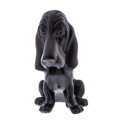 Matte Black Bassett Hound Hood Ornament - Vintage Car Hood Decoration for Classic & Custom Vehicles - Perfect for Car Shows, Gifts & Automotive Enthusiasts