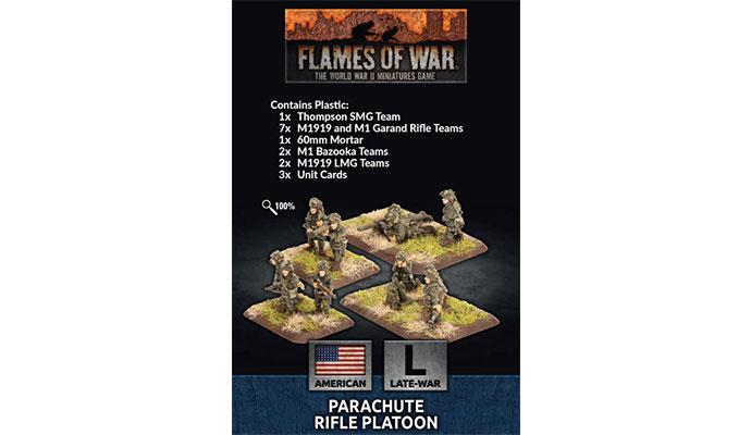 US Army Parachute Rifle Platoon Plastic Toy Soldiers - Military Collectibles & Wargaming Miniatures for Diorama, Tabletop Games, and Display