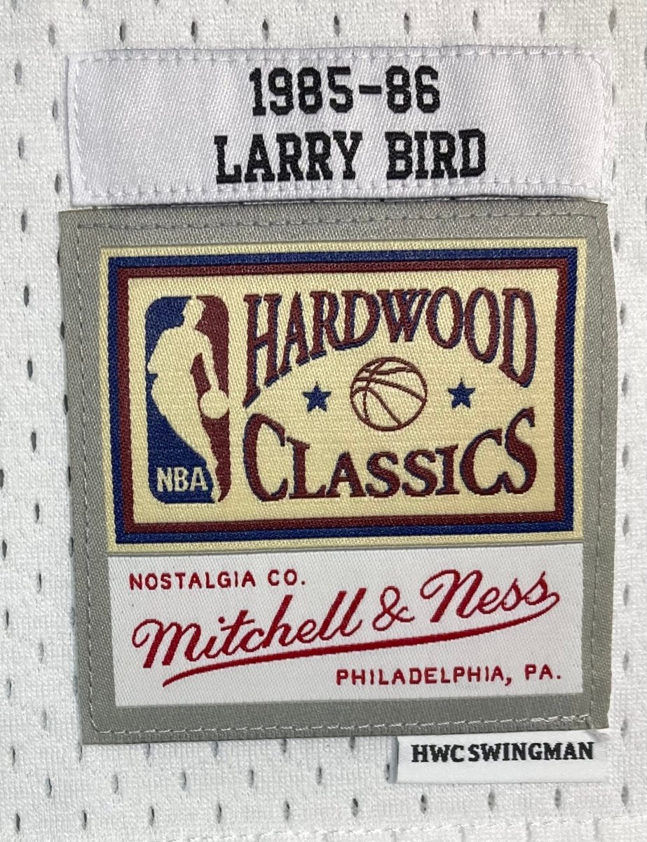 Larry Bird Autographed Boston Celtics White Mitchell & Ness Hardwood Classics Swingman Jersey - Authentic NBA Memorabilia for Collectors and Fans - Perfect for Sports Memorabilia Display, Gifts, and Game Day Outfits