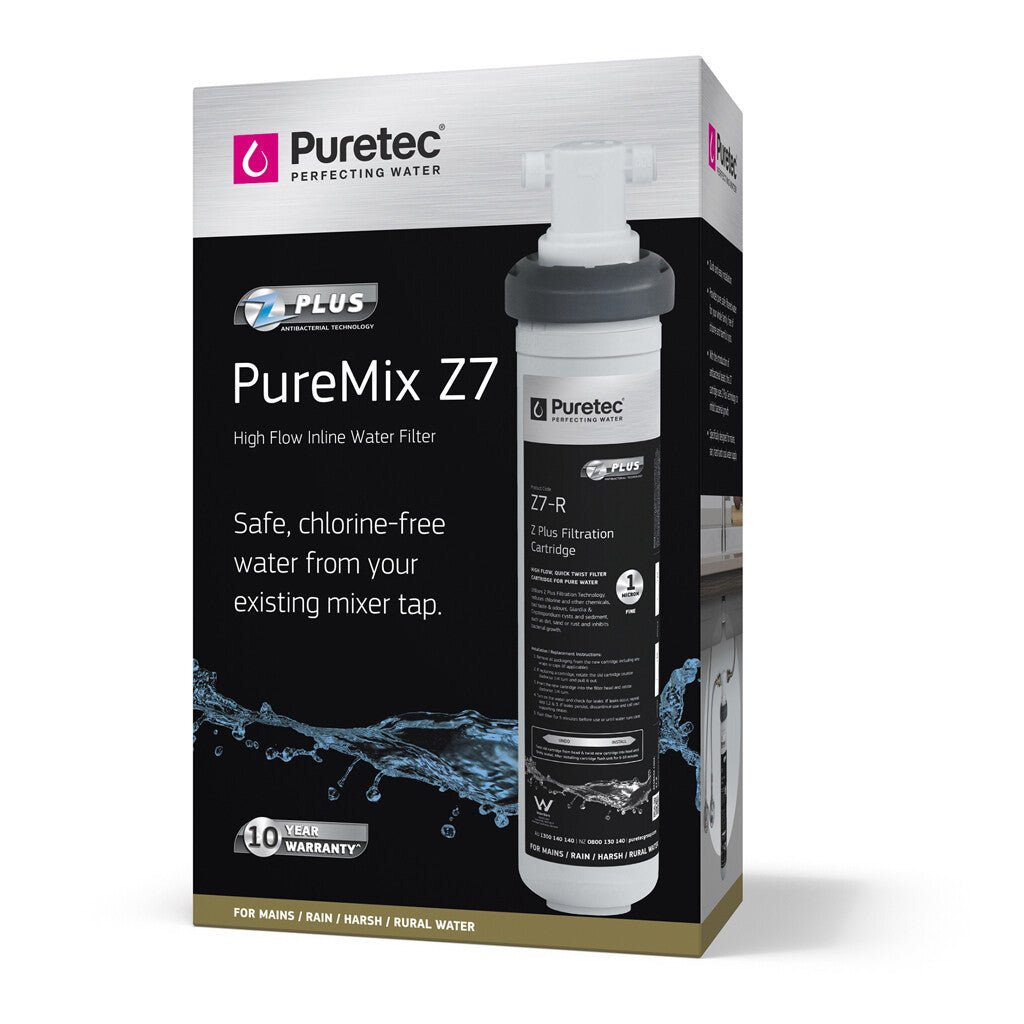 Puretec PureMix Z7 Under Sink Water Filtration System - 5-Stage Reverse Osmosis for Clean Drinking Water | Perfect for Kitchen, RV & Office Use