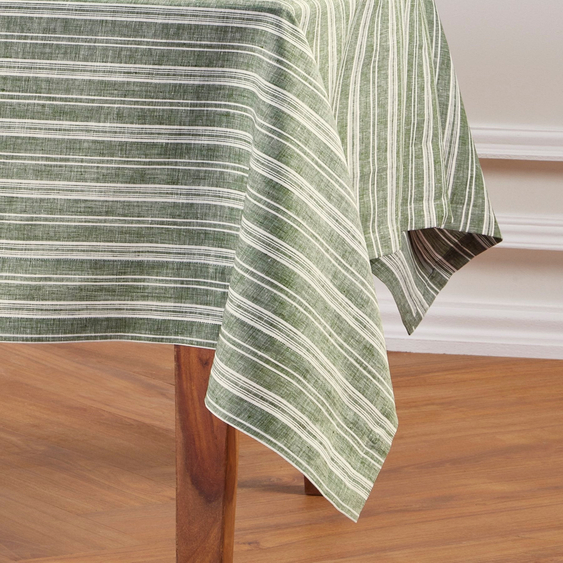 Elegant Chelsea Stripe Tablecloth - Waterproof & Wrinkle-Free Rectangular Table Cover for Dining Room, Kitchen, Party & Outdoor Events