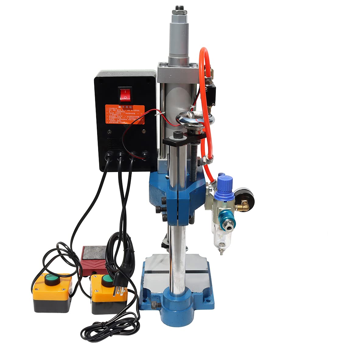 TECHTONGDA Pneumatic Punch Press Transfer Machine - 440 lbs Pressure, Sheet Metal Hole Punching Tool for Metalworking | Ideal for Industrial Fabrication & DIY Projects