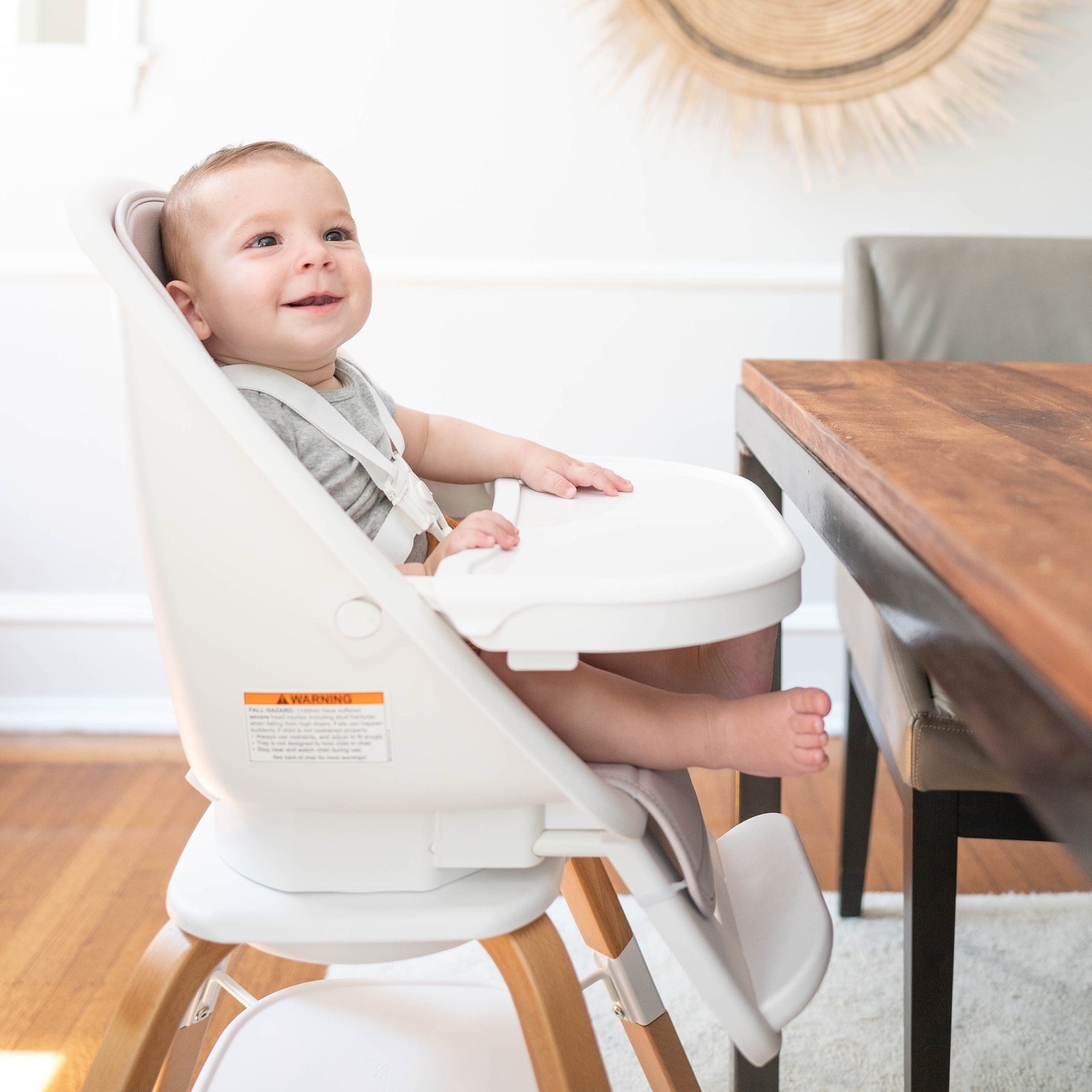 TruBliss 360° Rotating High Chair for Babies & Toddlers - Adjustable Height Convertible Baby Feeding Seat with Removable Tray - Perfect for Dining, Weaning & Playtime at Home