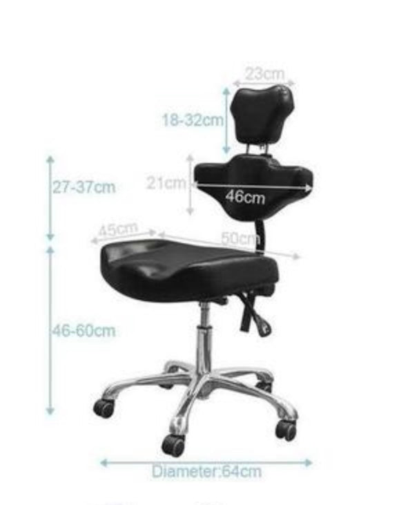 Professional Tattoo Artist Chair - Adjustable Hydraulic Stool for Tattoo Parlors & Body Art Studios - Heavy Duty Leather Upholstery with Footrest & Back Support - Perfect for Tattooing, Piercing, and Permanent Makeup Sessions