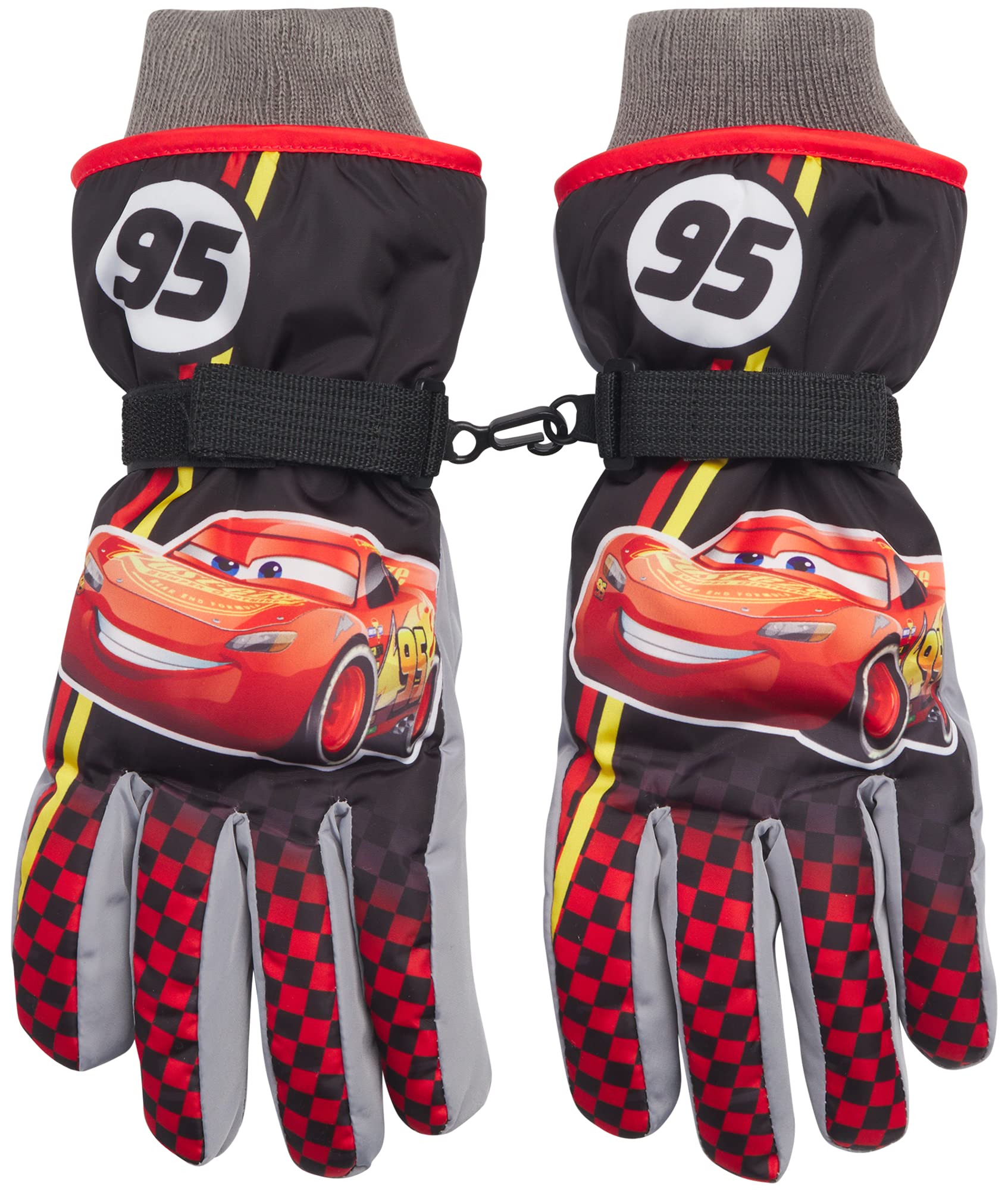 Disney Boys' Ski Gloves for Kids - Lightning McQueen & Mickey Mouse Winter Gloves or Mittens (Ages 2-7) - Warm Waterproof Snow Gloves for Skiing, Snowboarding & Outdoor Winter Activities
