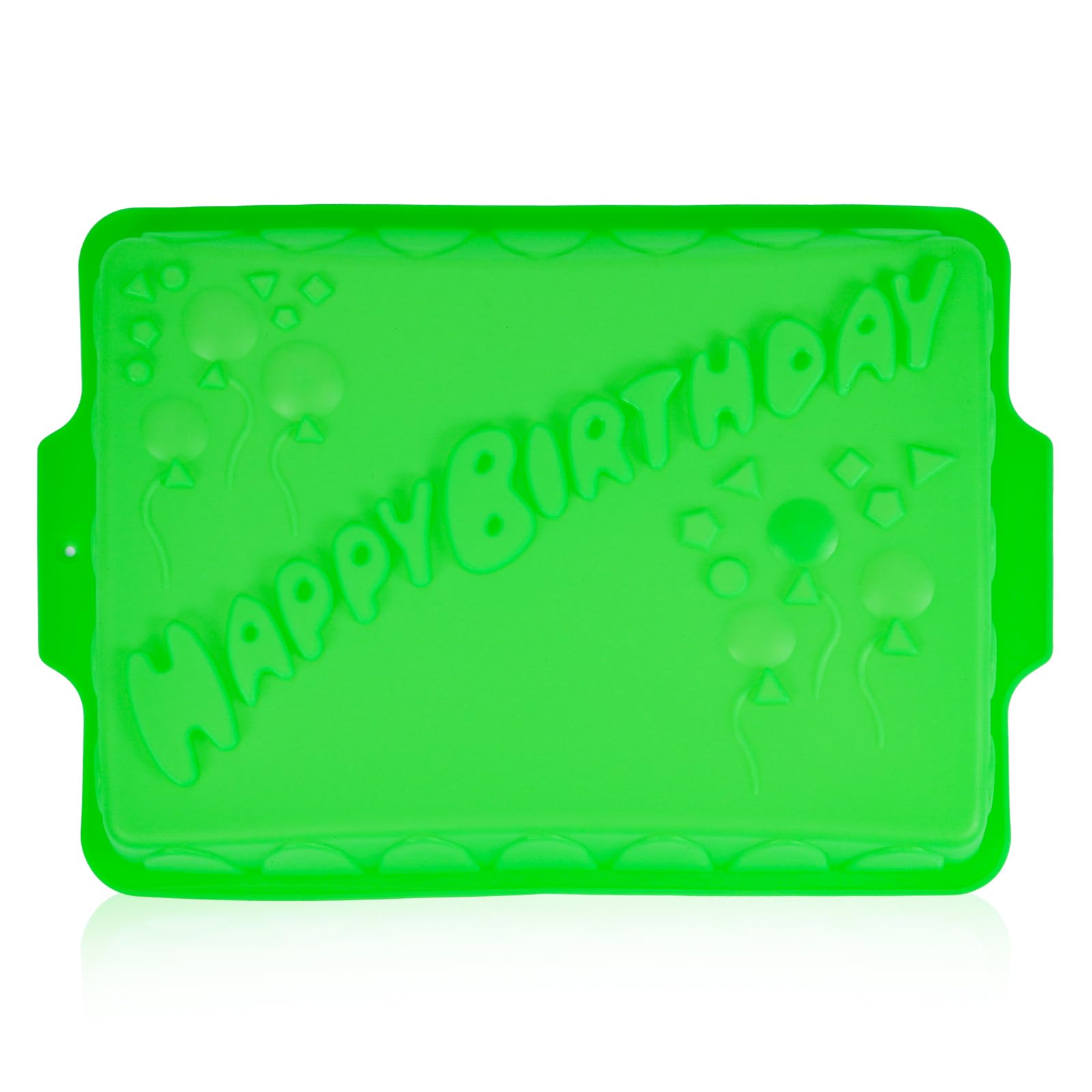 Happy Birthday Rectangular Silicone Cake Pan - Non-Stick, Reusable & Durable Baking Mold for Oven, Freezer, Microwave & Dishwasher - Perfect for Birthday Cakes, Desserts & Party Treats - Easy to Use & Clean