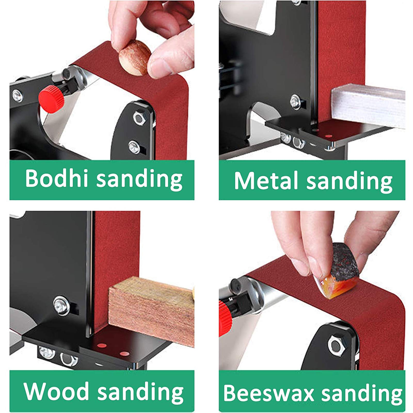 ZJDYDY M10 Woodworking Belt Sander Spindle Grinder Accessory Kit - 50mm Belt Width for Wood, Metal & Stainless Steel Polishing & Grinding (Fits M10/M14) - Perfect for DIY Projects, Furniture Making & Metalworking