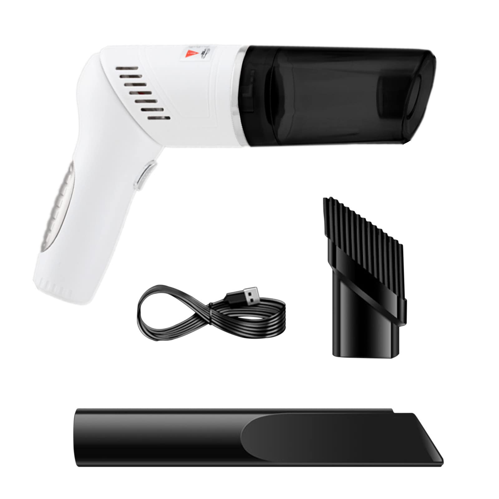 Portable Foldable Handheld Wireless Car Vacuum Cleaner - 8000PA Strong Suction, Mini Cordless Vacuum for Home & Auto Cleaning (White) | Perfect for Car Seats, Pet Hair Removal & Small Space Cleaning