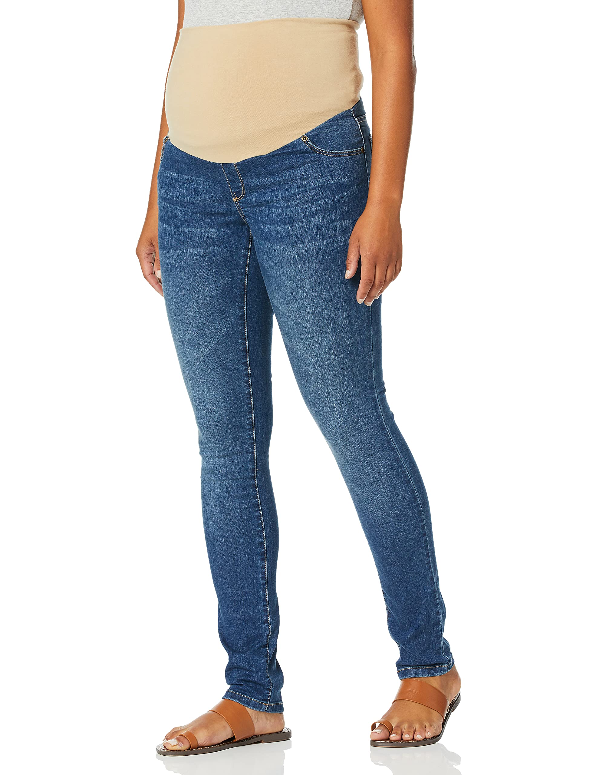 Three Seasons Maternity Women's Stretch Skinny Jeans with Comfortable Belly Band - Perfect for Pregnancy, Work & Casual Wear