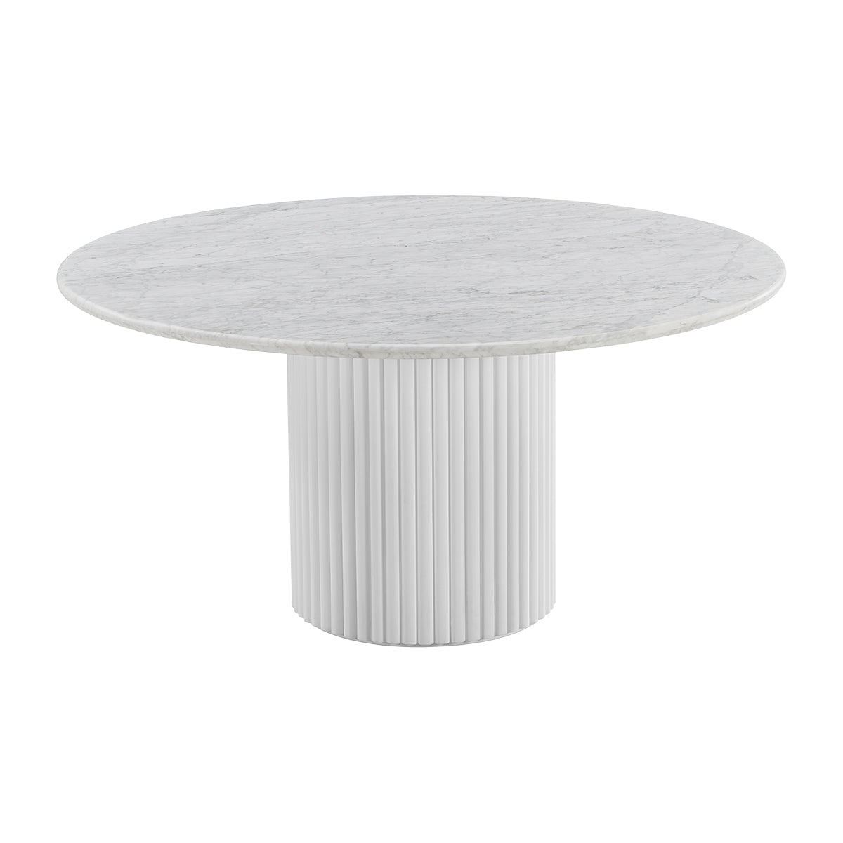 Elegant Cosmos Marble Dining Table - Modern Round Marble Top with Sturdy Metal Base for Dining Room, Kitchen, or Outdoor Patio