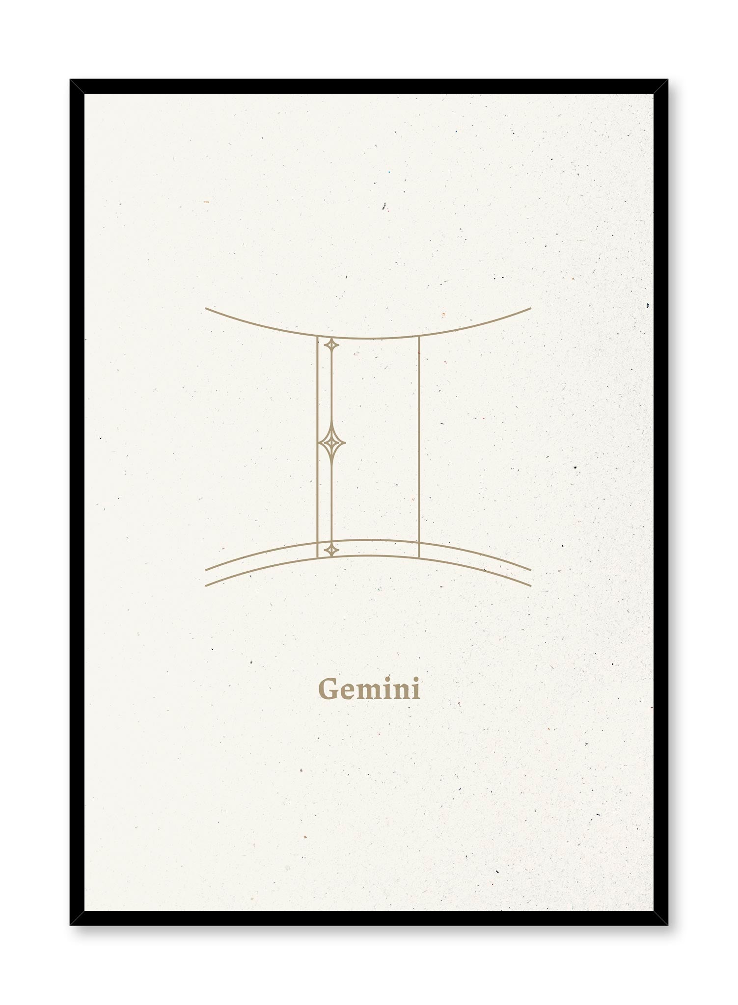 Minimalist Gemini Zodiac Sign Poster - Modern Astrology Wall Art for Home & Office Decor - Perfect for Bedroom, Living Room, or Gift