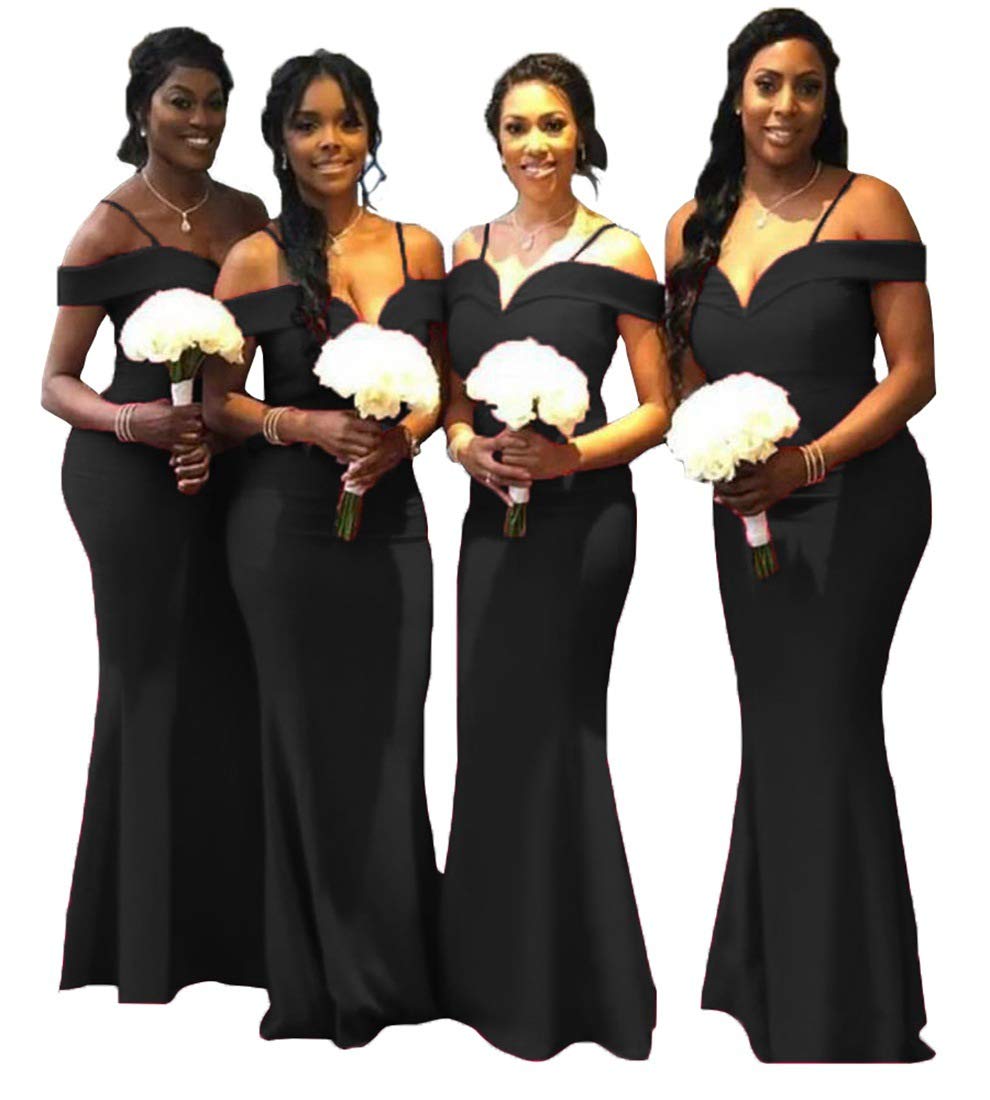Elegant African Mermaid Bridesmaid Dresses with Spaghetti Straps - Long Formal Evening Gowns for Weddings, Prom & Special Occasions