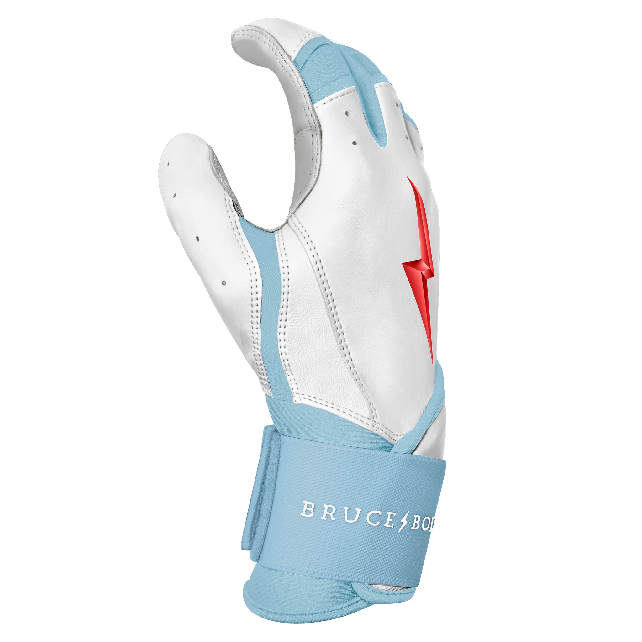 **BRUCE BOLT Signature Series Long Cuff Batting Gloves - Premium Baseball & Softball Gloves for Hitting & Fielding - Perfect for Training & Games**