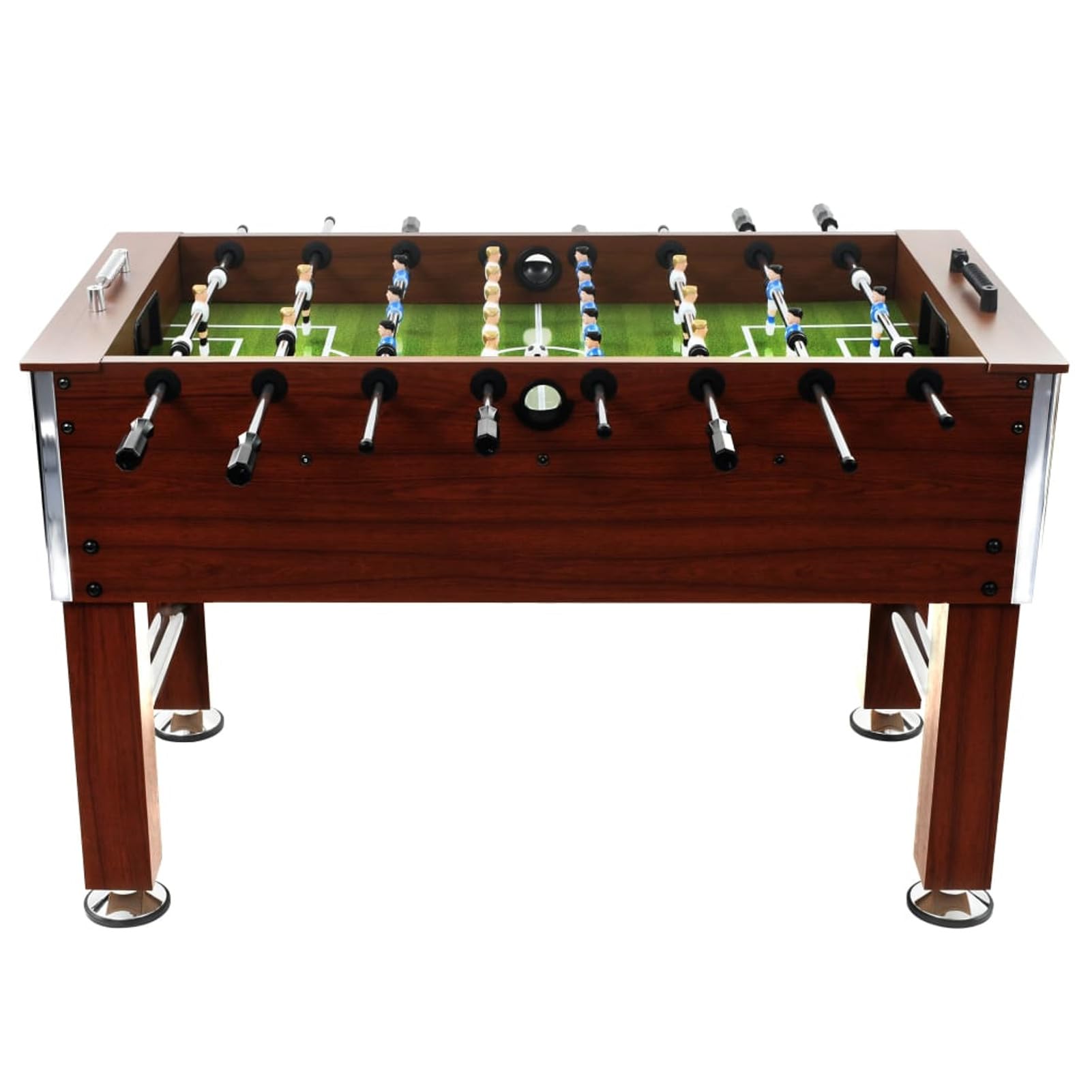 Homgoday 55-inch Steel Football Table - 140 x 74.5 x 87.5 cm Brown Multi-Purpose Table for Dining, Kitchen, Garden & Outdoor Use - Perfect for Game Rooms, Patios and Backyard Gatherings