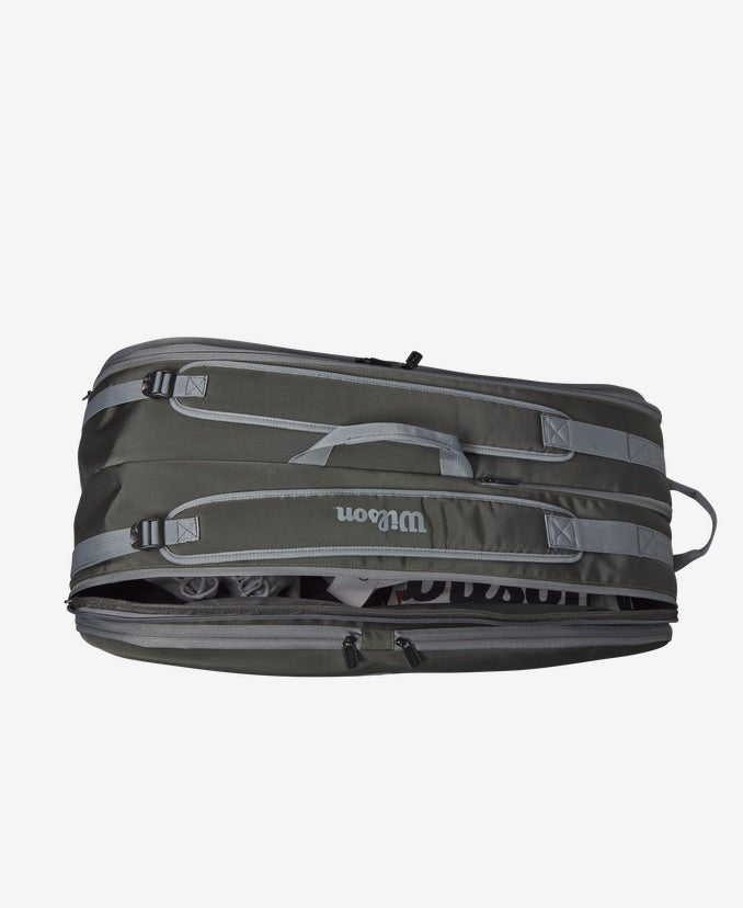 Wilson Tour Tennis Bag 12 Pack - Durable Dark Green Tennis Backpack for Men & Women | Perfect for Tennis Tournaments, Training & Travel