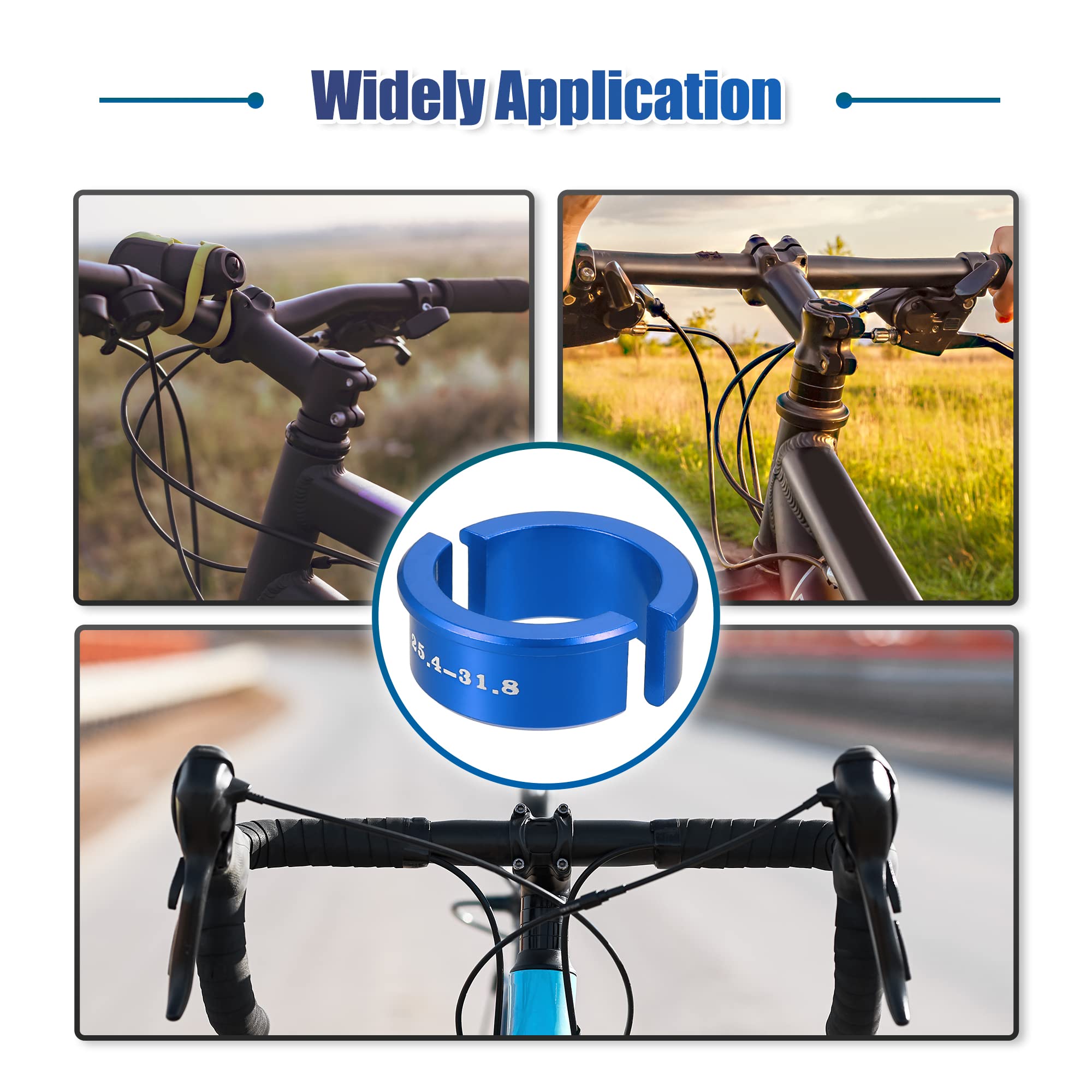 X AUTOHAUX 4-Piece Bike Handlebar Shims - Universal Handlebar Stem Adapter for Mountain, Road & MTB Bicycles - Perfect for Cycling, Commuting & Outdoor Adventures