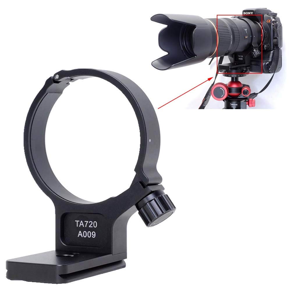 iShoot Metal Lens Collar Tripod Mount Ring for Tamron SP 70-200mm f/2.8 Di VC USD A009 - Arca-Swiss Quick Release Plate & Dovetail Groove - Professional Lens Support Bracket for Photography & Videography