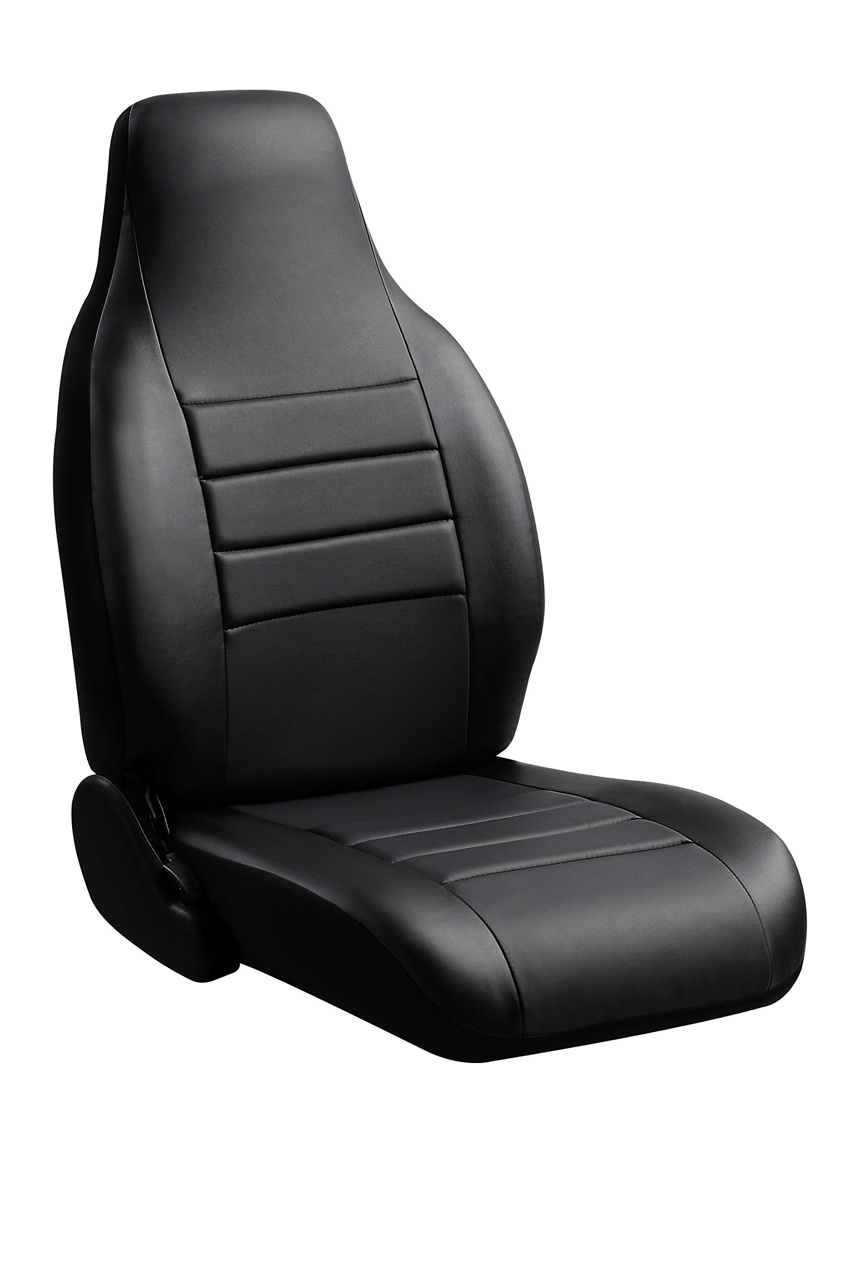 Fia SL62-95 Black Leatherette Custom Fit Rear Bench Seat Cover - Universal Fit for Cars, Trucks & SUVs - Waterproof & Durable Protection for Pets, Kids & Spills