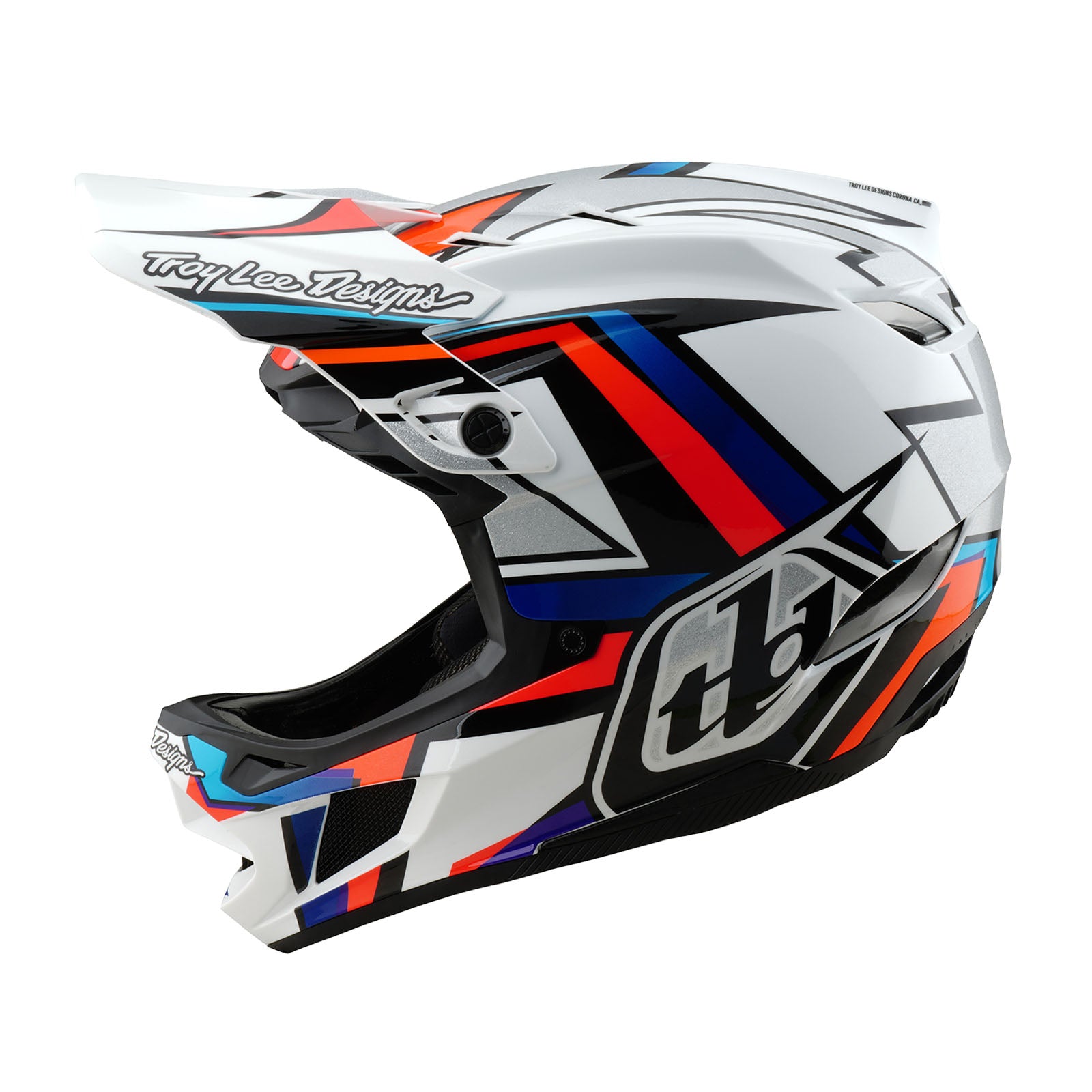 D4 Composite Helmet Frames - Lightweight & Durable White/Silver Motorcycle Racing Helmet for Men & Women - Perfect for Street Biking, Track Racing & Safety Protection