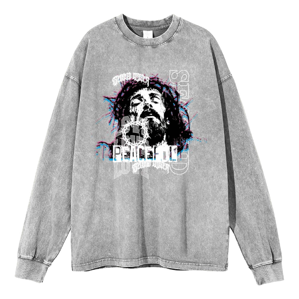 2ND CLOSET LOVE MARIA Washed Grey T-Shirt - Soft Vintage Style Cotton Tee for Women | Casual Wear, Street Fashion & Everyday Outfits