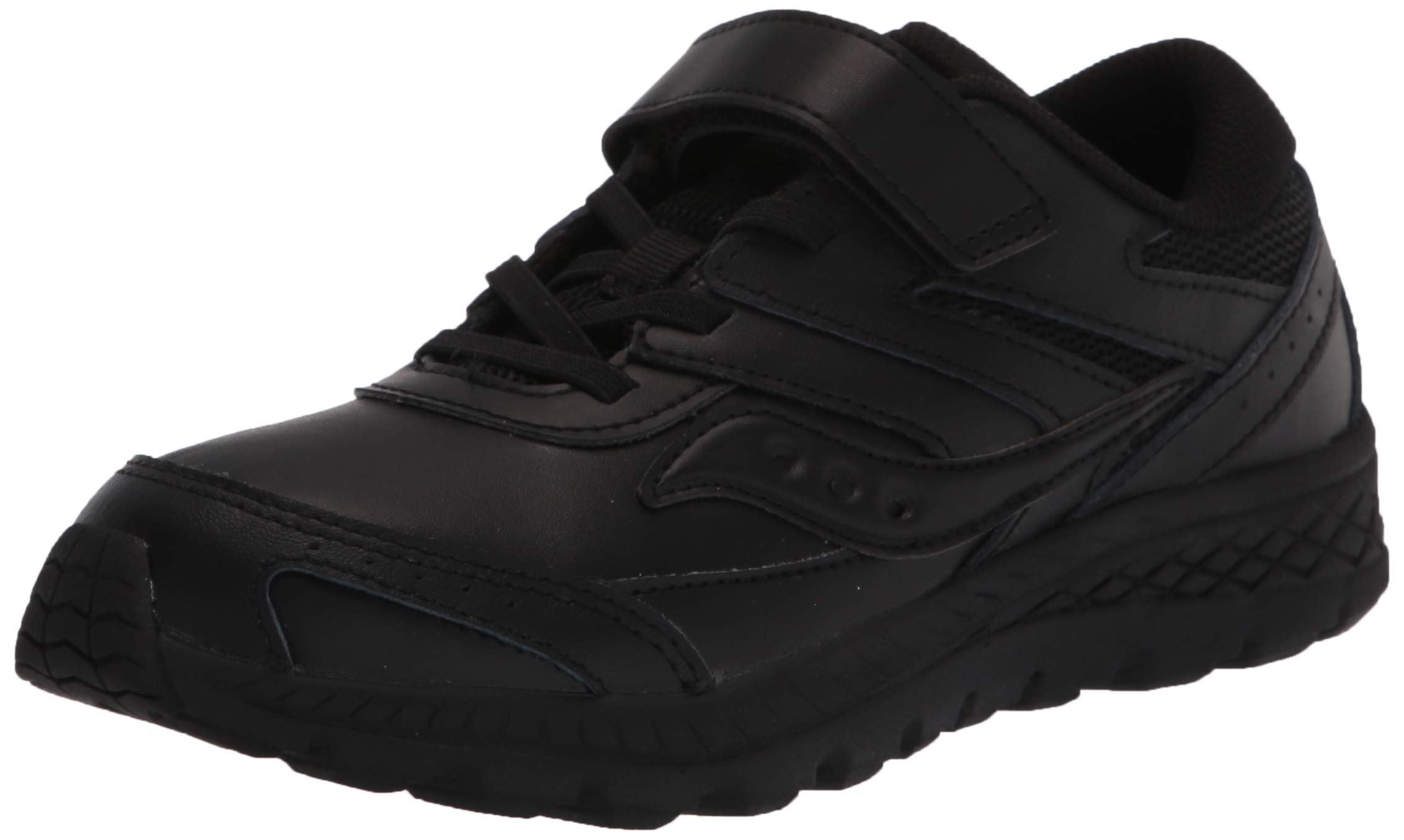 Saucony Kids' Cohesion 13 Alternative Closure Sneakers - Black/Black - Size 13 | Comfortable Running Shoes for Boys & Girls - Perfect for School, Sports & Daily Activities