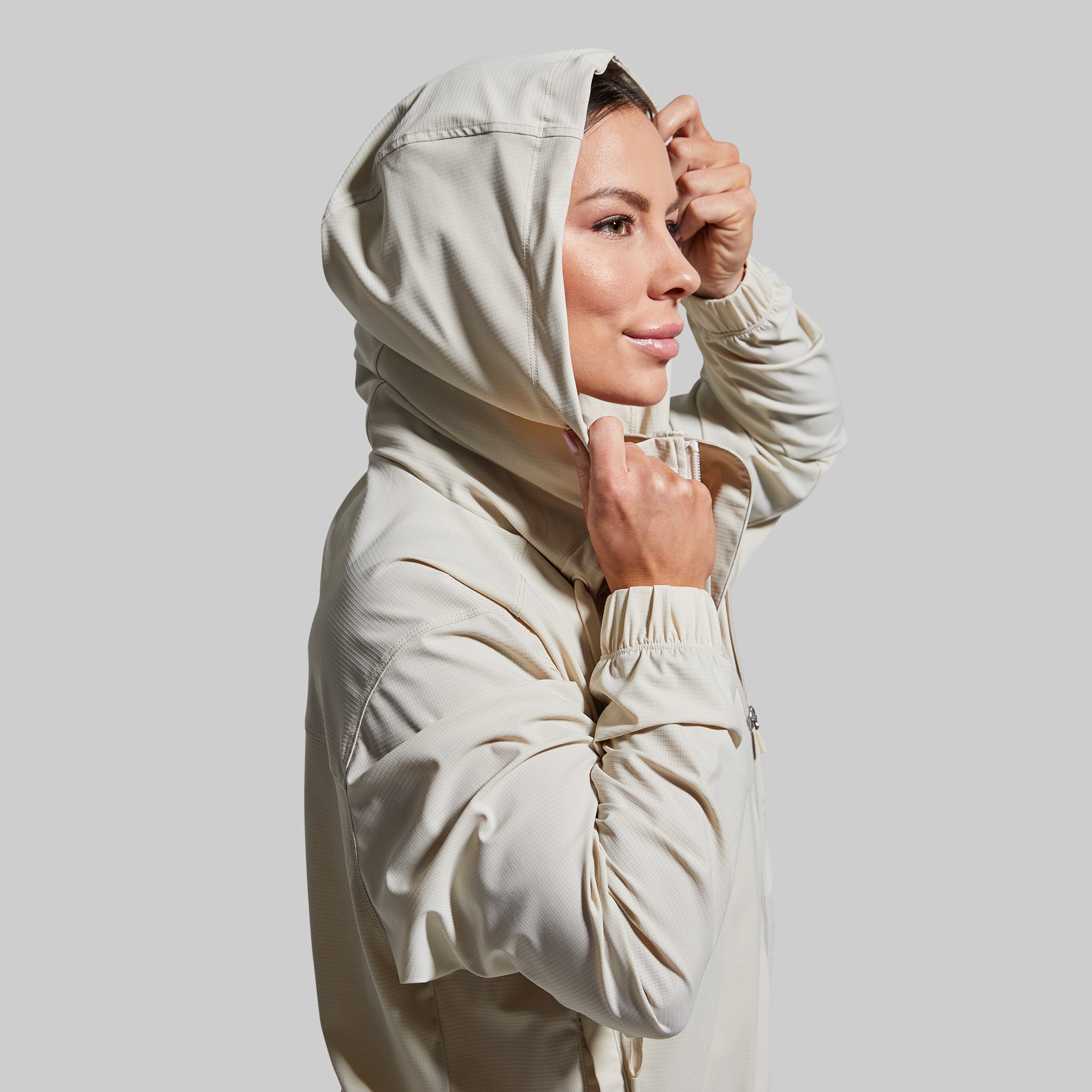 Crosswind Jacket for Men & Women - Lightweight Windbreaker (Oatmeal Color) - Perfect for Hiking, Running & Outdoor Adventures