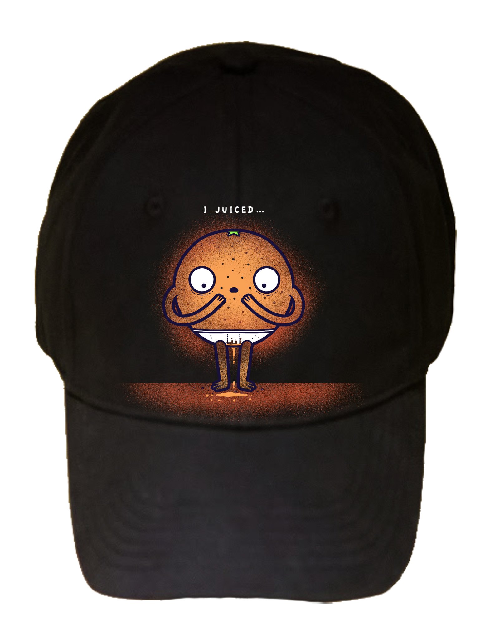 I Juiced Orange Fruit Humor Adjustable Baseball Cap - 100% Cotton Adjustable Snapback Hat for Men & Women - Perfect for Gym, Running, Outdoor Sports & Casual Wear