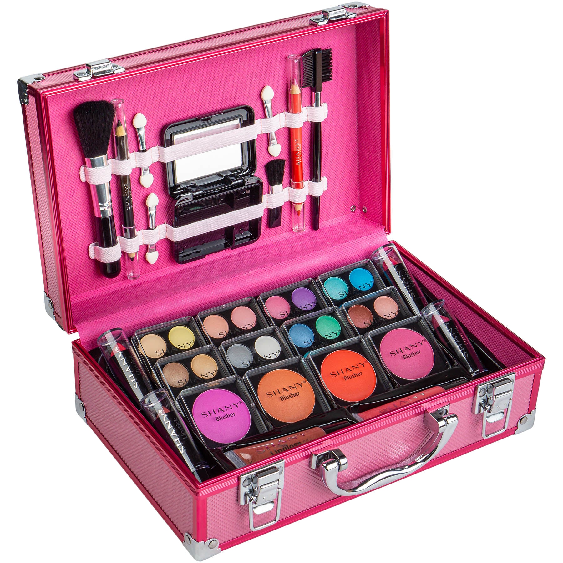 Professional Makeup Train Case with Carry Handle - Large Cosmetic Organizer for Makeup Artists & Travel - Perfect for Salon, Home Use & On-the-Go Touch Ups