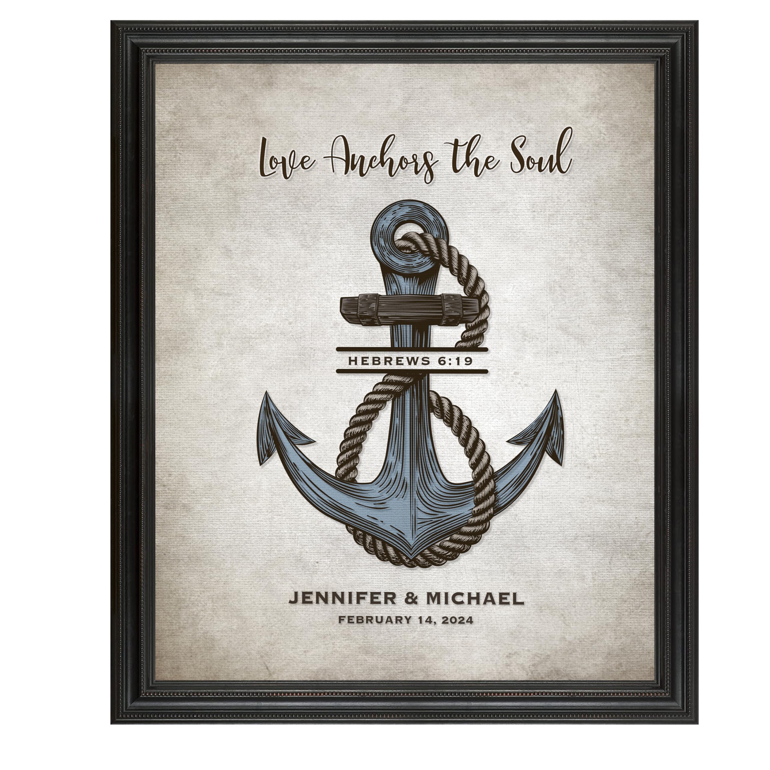 Custom Personalized Anchor Name Signs - Double Sided Street Signs for Home Decor | Unique Wedding Anniversary Gifts for Couples | Perfect for Housewarming, Beach House, or Garden Decoration