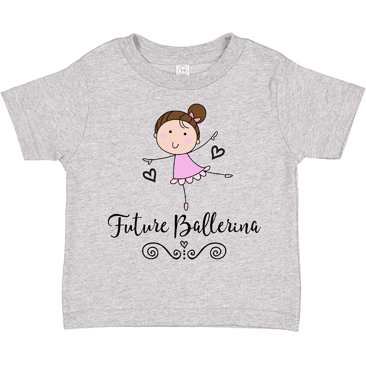 Inktastic Future Ballerina Girls Dance Toddler T-Shirt - Cute Ballet Toddler Tee for Dance Class & Playtime