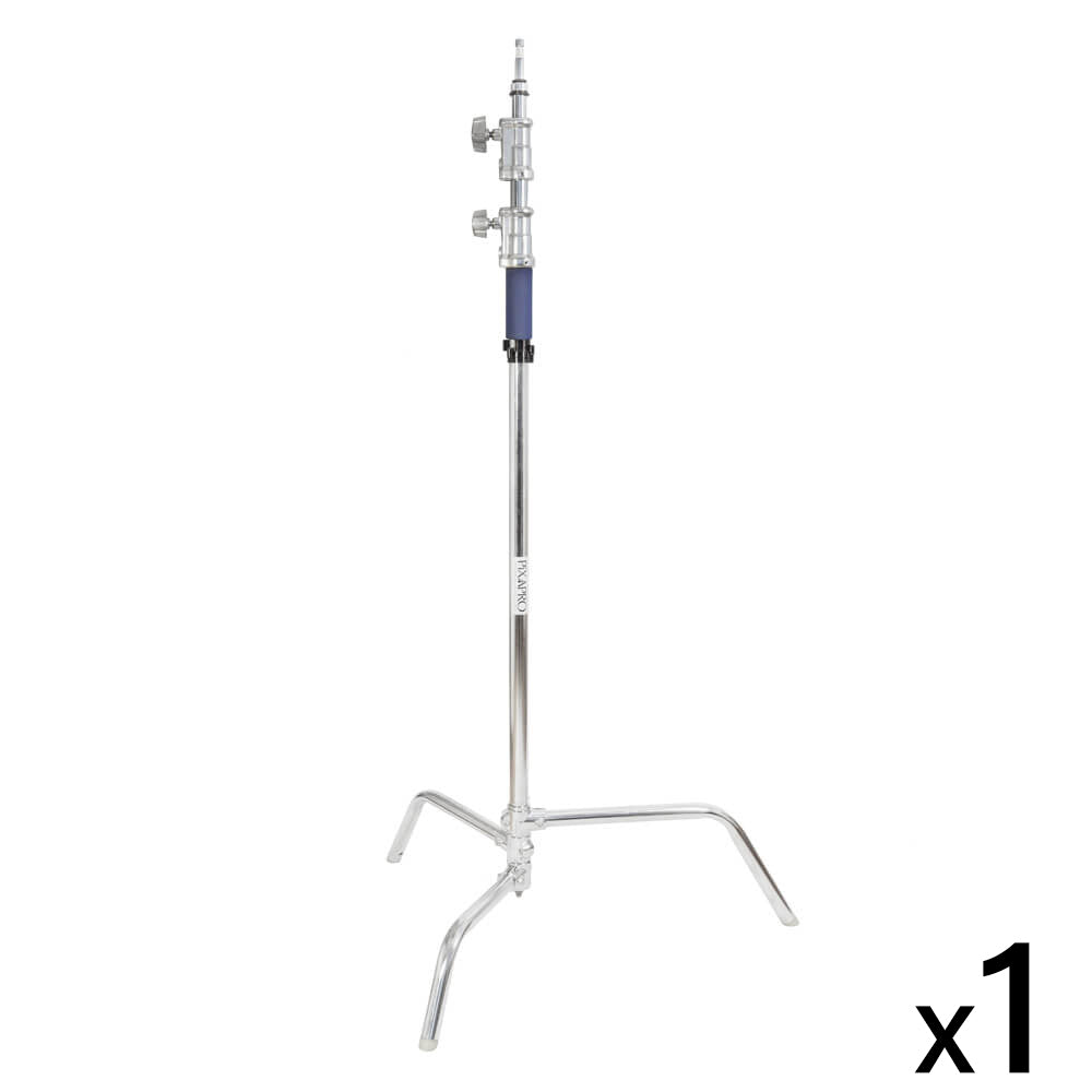 Professional C Stand with Spring Loaded Detachable Turtle Base - Heavy Duty Photography & Video Lighting Stand for Studio, Film Set, and YouTube Content Creation
