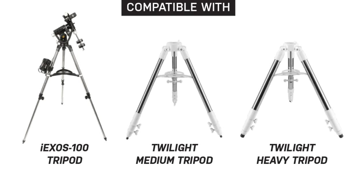 iEXOS 100 Azimuth Adjuster Adapter for Telescope Mount - Precision Alignment Tool for Astrophotography & Stargazing