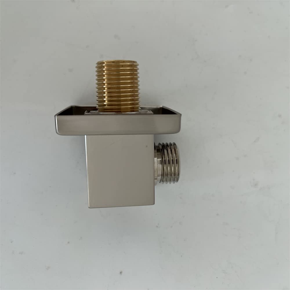 Brushed Nickel Shower Elbow Adapter - Wall Supply Elbow for Handheld Shower Hose, Universal Water Outlet Connector for Shower Head Systems | Perfect for Bathroom Renovation & Shower Accessory Replacement