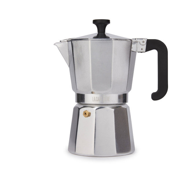 La Cafetière Venice Aluminium Stovetop Espresso Maker - 6 Cup Italian Coffee Pot for Home & Office Use - Perfect for Espresso Lovers & Gift Giving