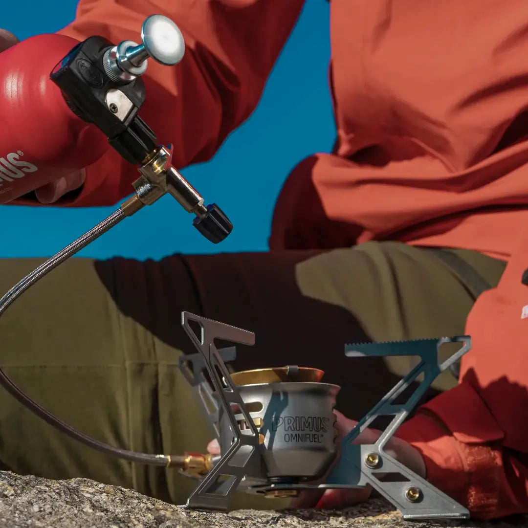 Primus Omnifuel Expedition Multifuel Stove with 600ml Fuel Bottle - Lightweight Camping Stove for Backpacking, Hiking & Outdoor Adventures