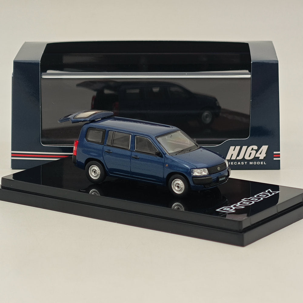 1/64 Scale Hobby Japan Toyota Probox Van DX Blue Diecast Model Car - Collectible Miniature Vehicle for Display, Gifts & Toy Car Enthusiasts